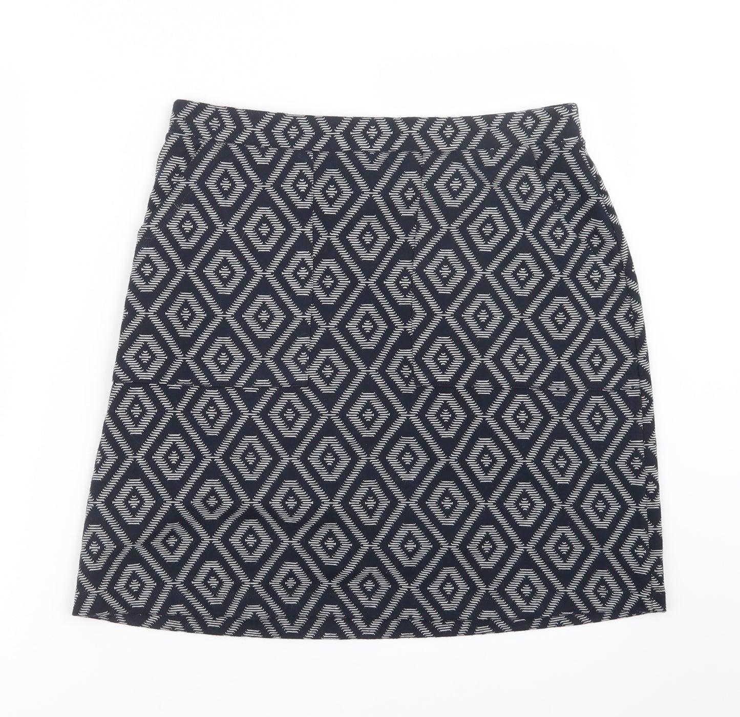 NEXT Womens Blue Geometric  Straight & Pencil Skirt Size 14