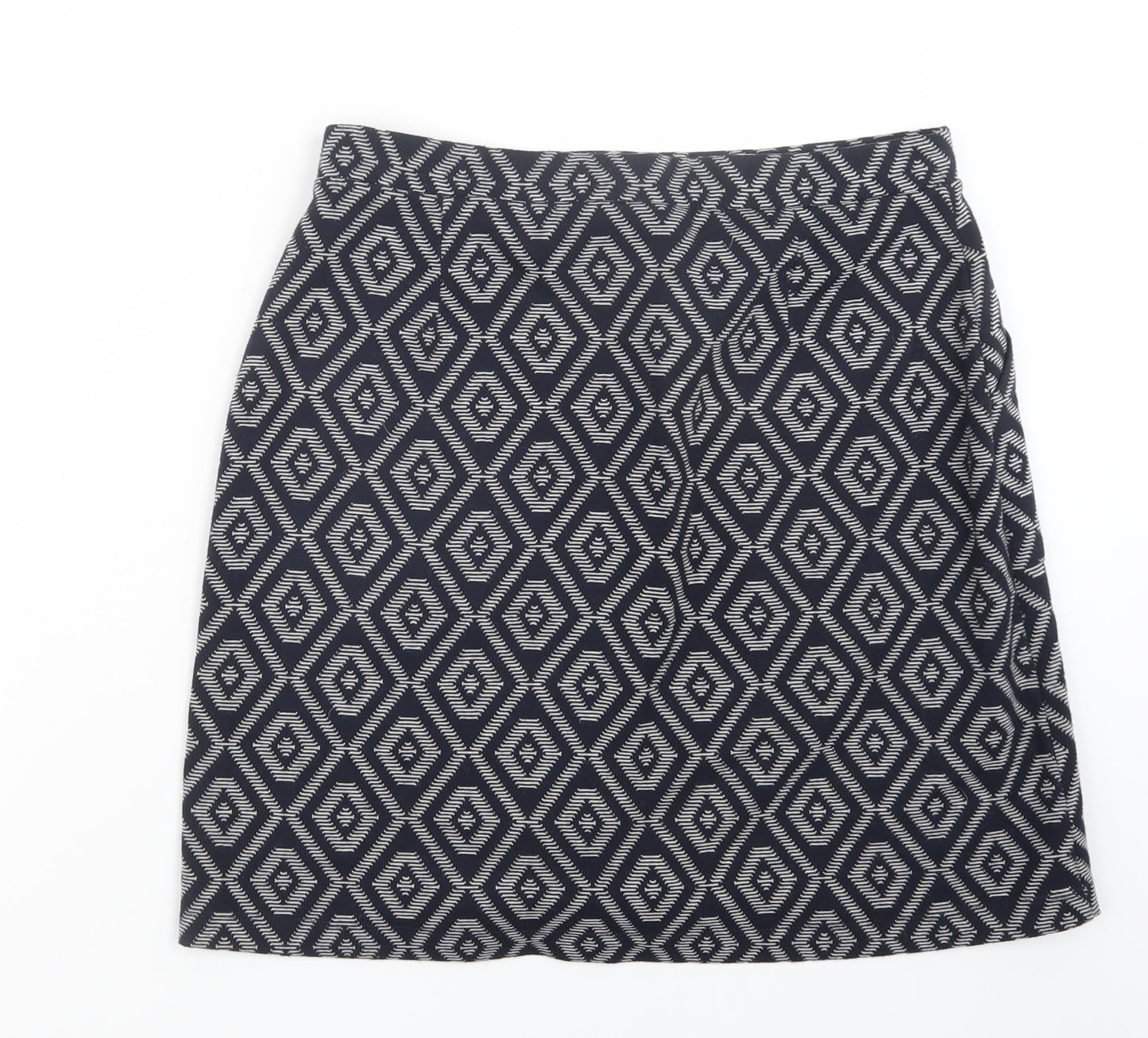 NEXT Womens Blue Geometric  Straight & Pencil Skirt Size 14