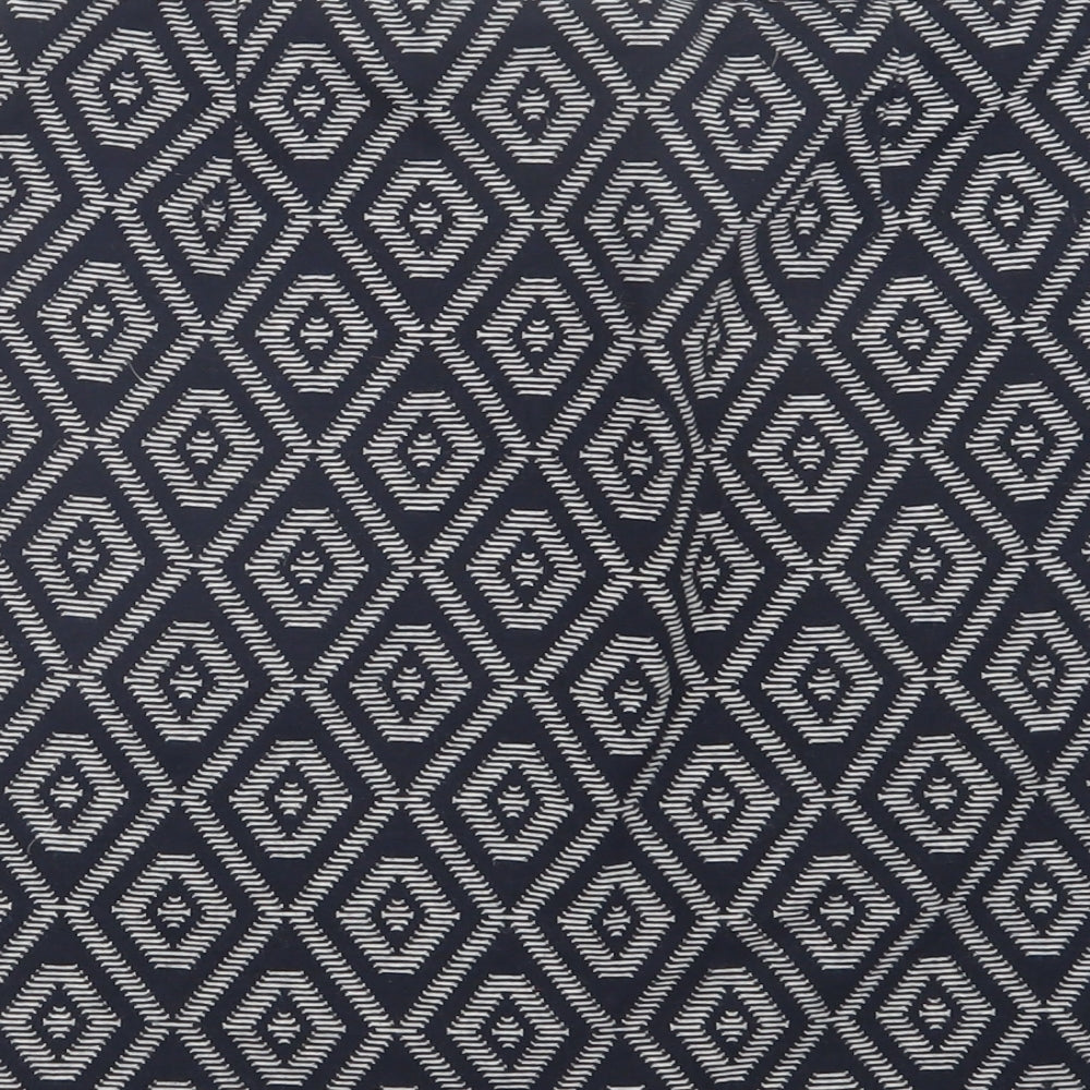 NEXT Womens Blue Geometric  Straight & Pencil Skirt Size 14