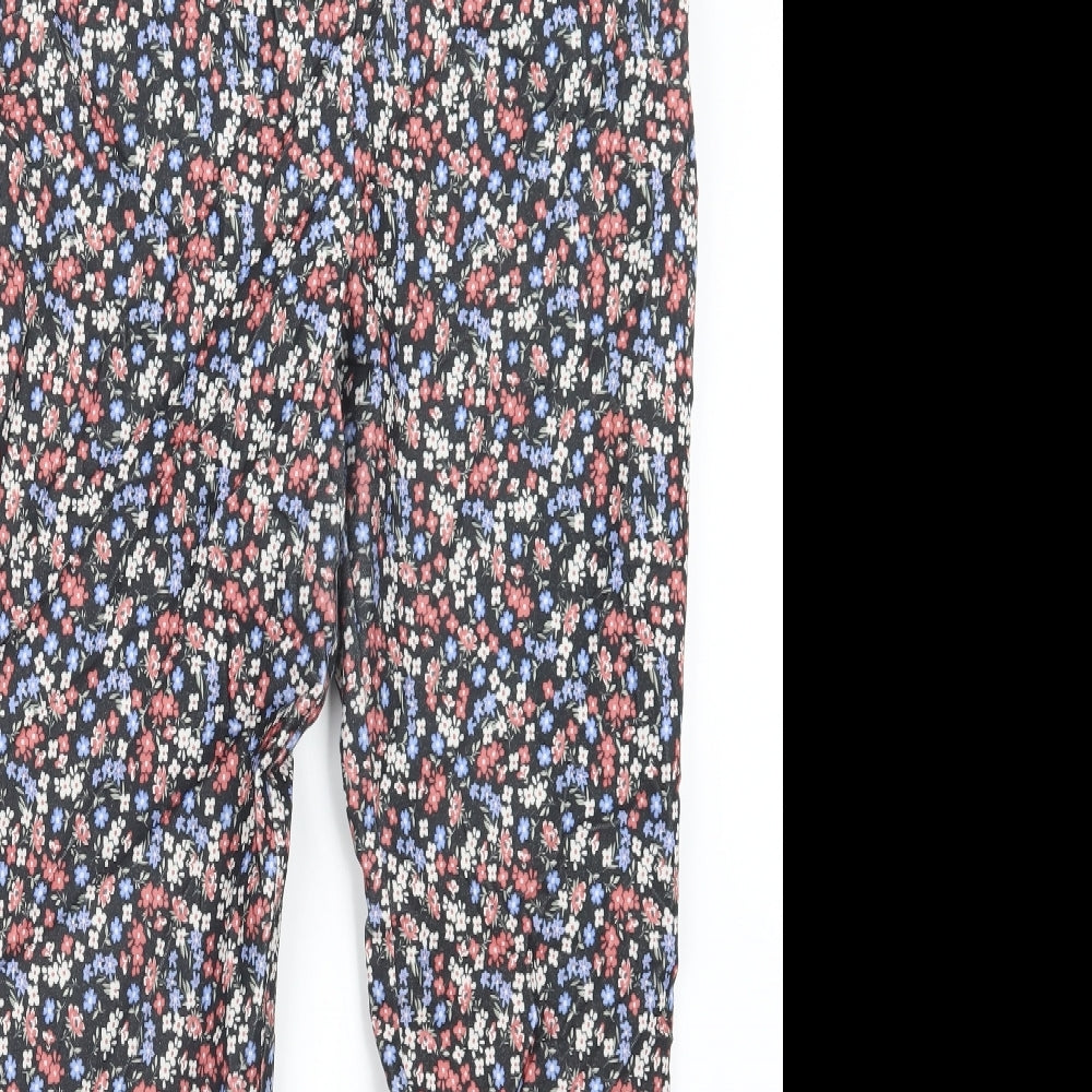 NEXT Womens Pink Floral  Trousers  Size 12 L26 in
