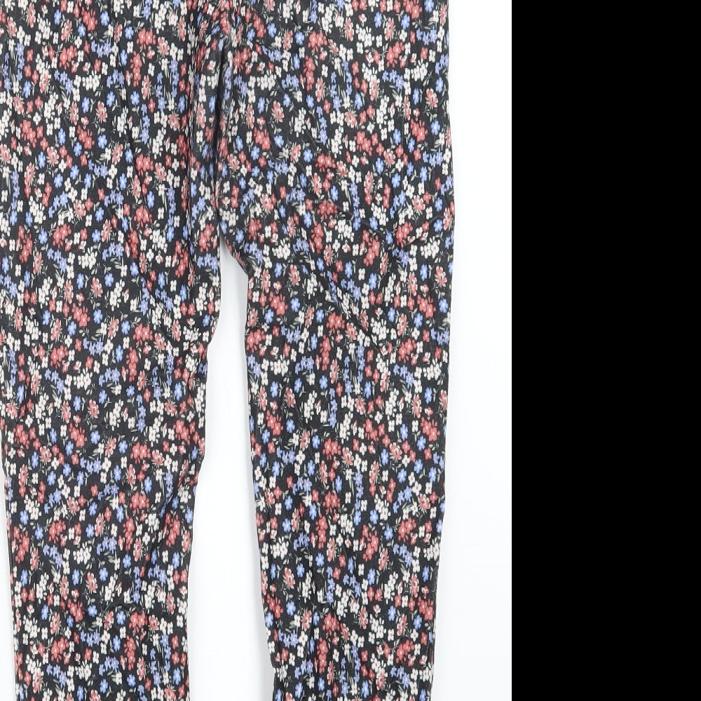 NEXT Womens Pink Floral  Trousers  Size 12 L26 in