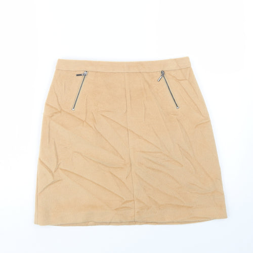 Marks and Spencer Womens Beige   Straight & Pencil Skirt Size 10