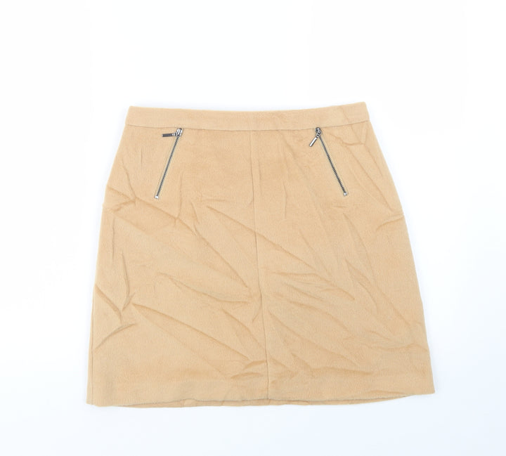 Marks and Spencer Womens Beige Straight & Pencil Skirt Size 10