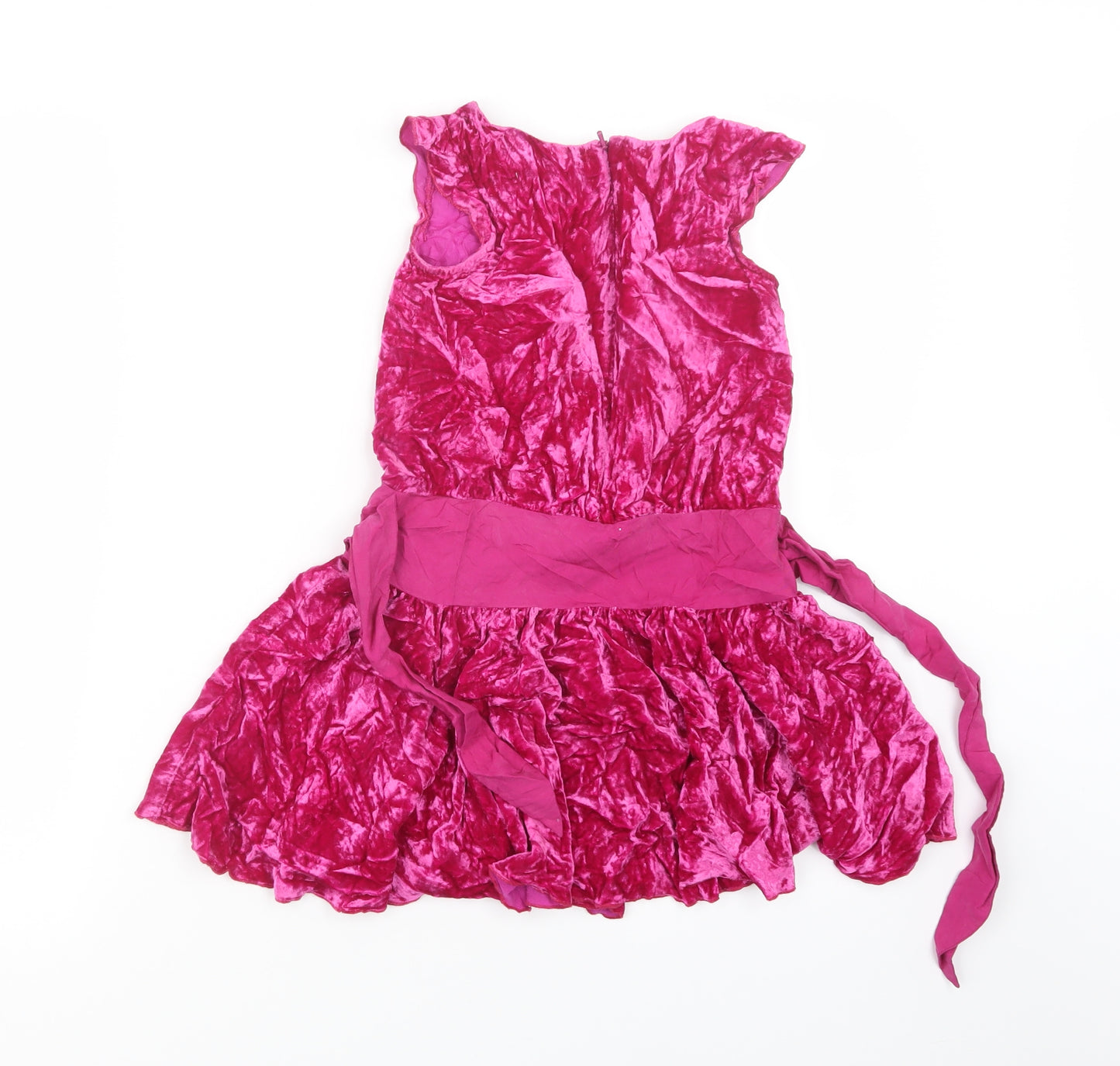 Jigsaw Girls Pink  Velvet A-Line  Size 6-7 Years