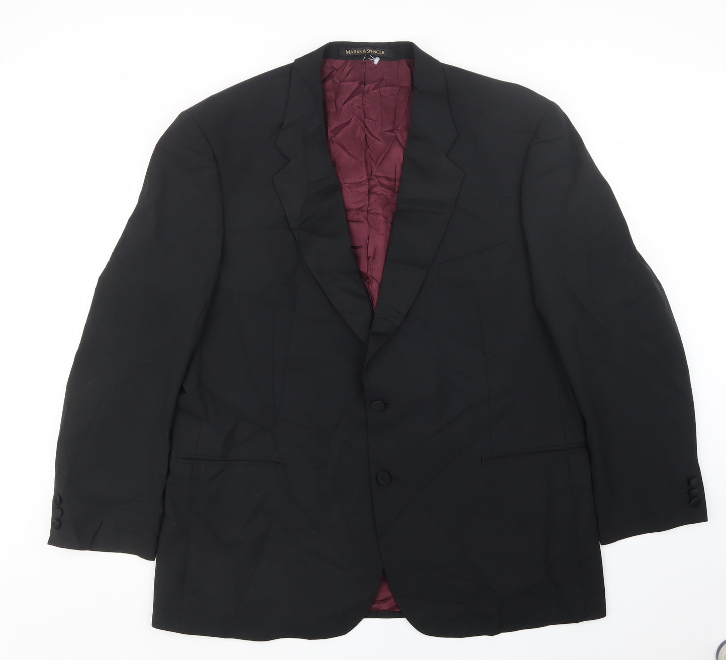 Marks and Spencer Mens Black   Jacket Suit Jacket Size 44