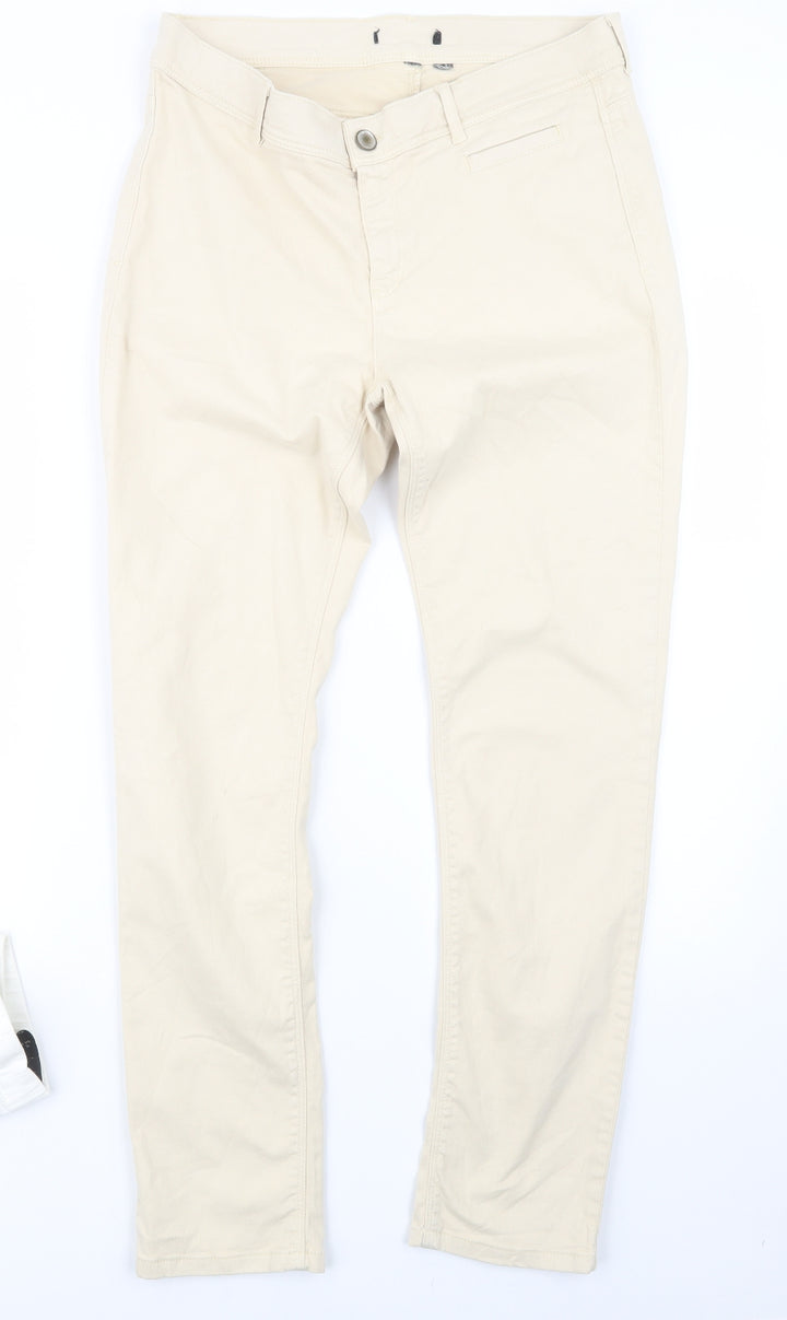 Preworn Womens Beige Straight Jeans Size 31 in L29 in