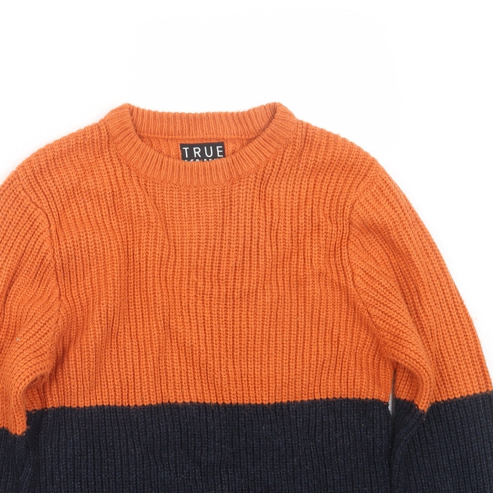 F&F Boys Blue  Knit Pullover Jumper Size 11-12 Years