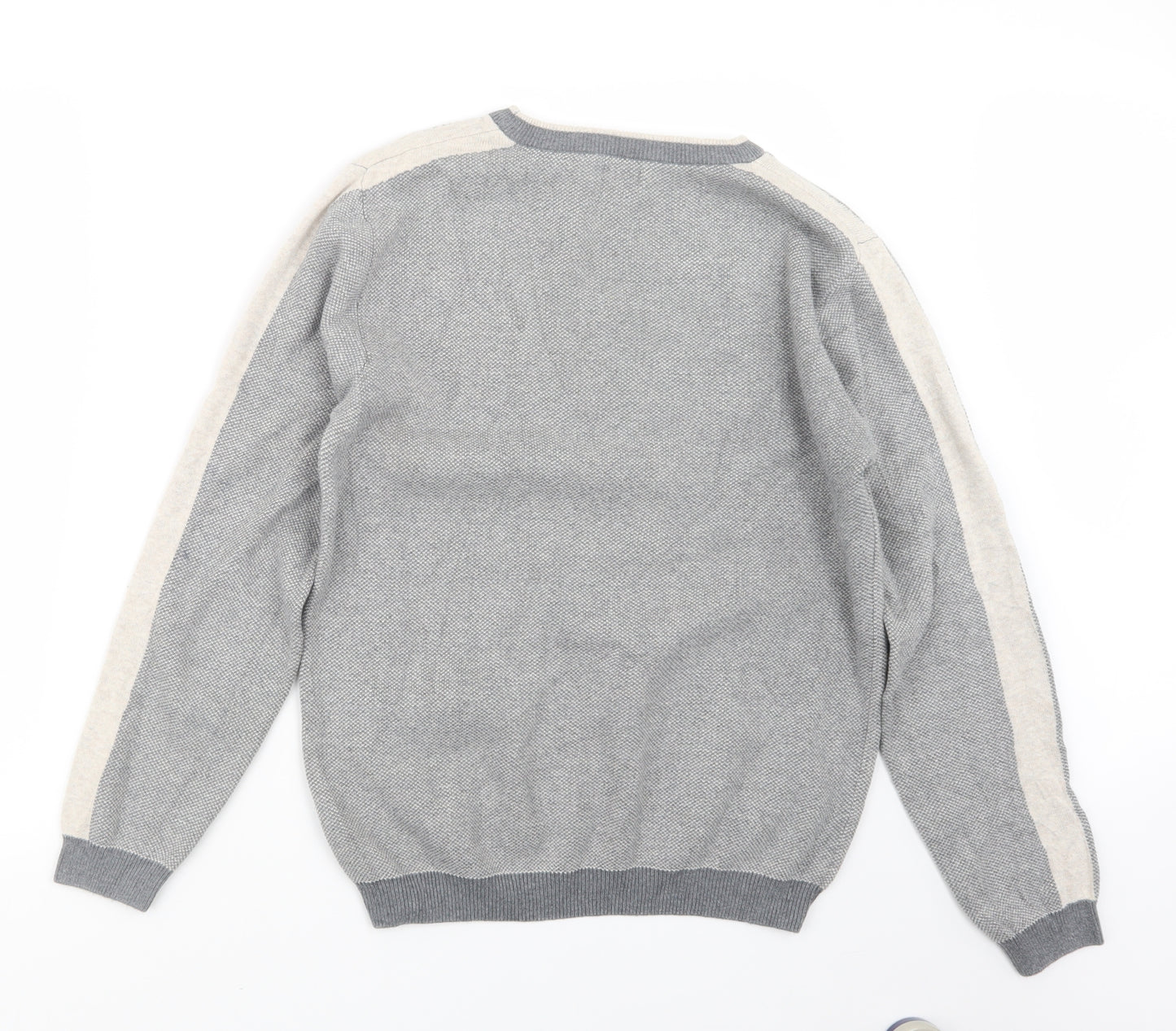 Matalan Mens Grey  Knit Pullover Jumper Size M