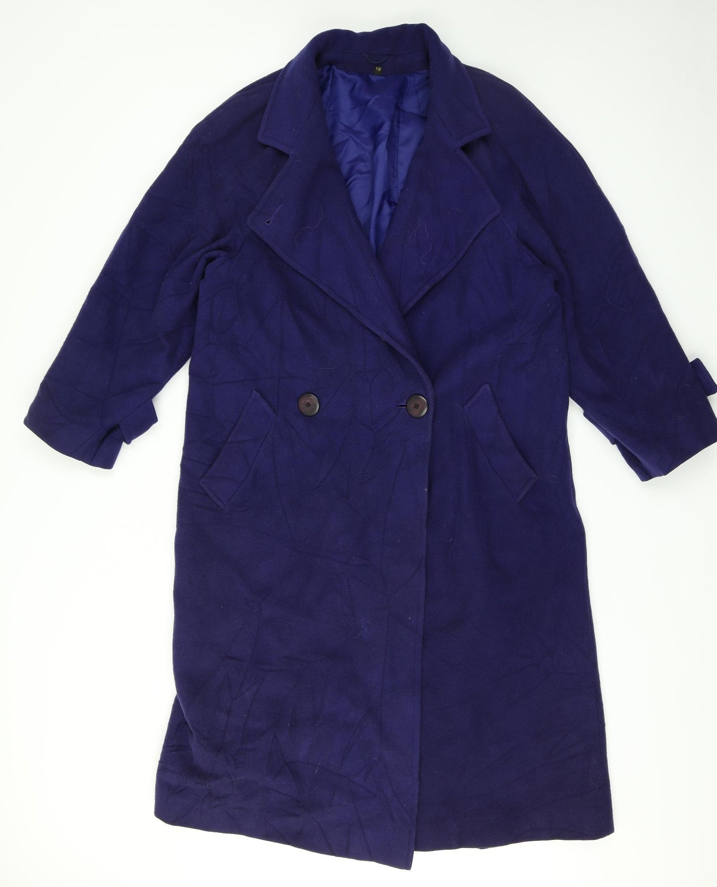 Admyra Womens Blue   Overcoat Coat Size 12