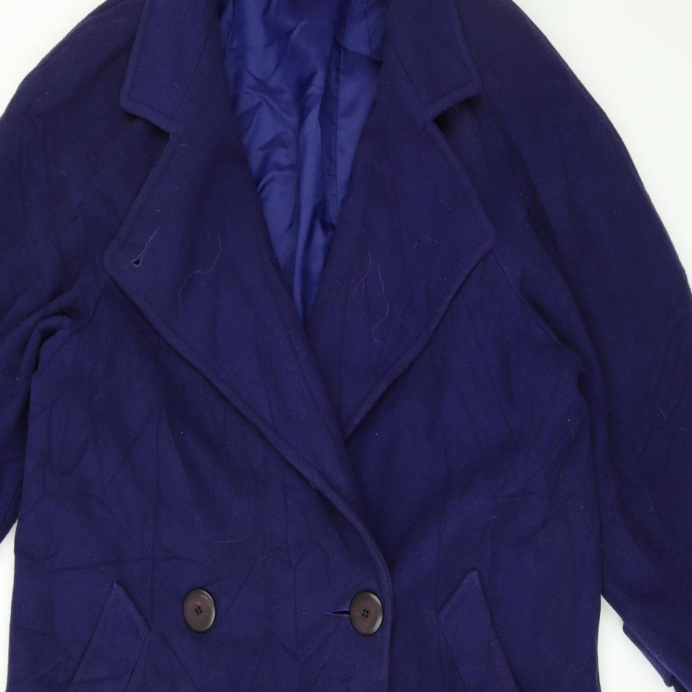 Admyra Womens Blue   Overcoat Coat Size 12