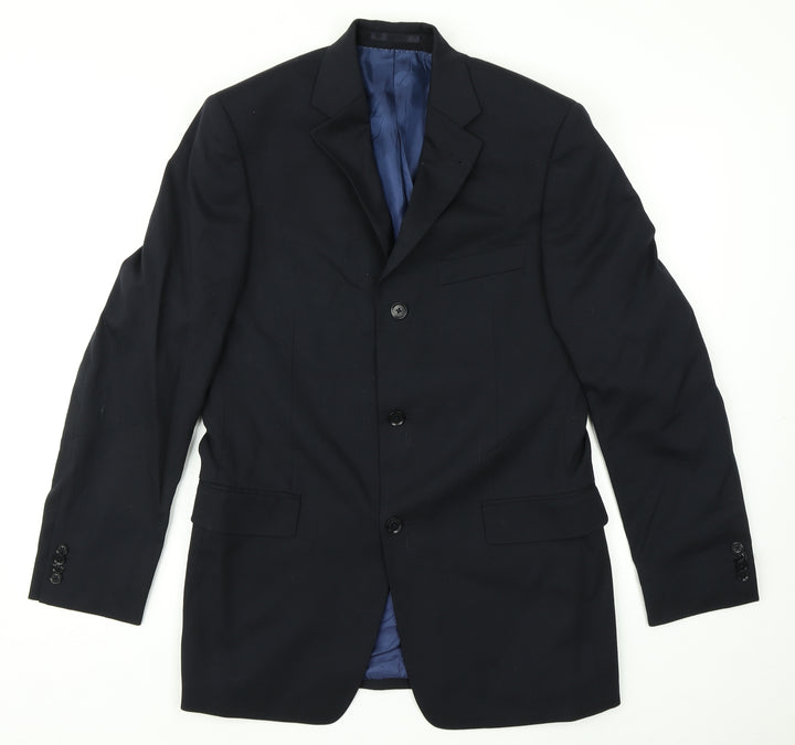 Limo Vierra Mens Blue Jacket Blazer Size 38