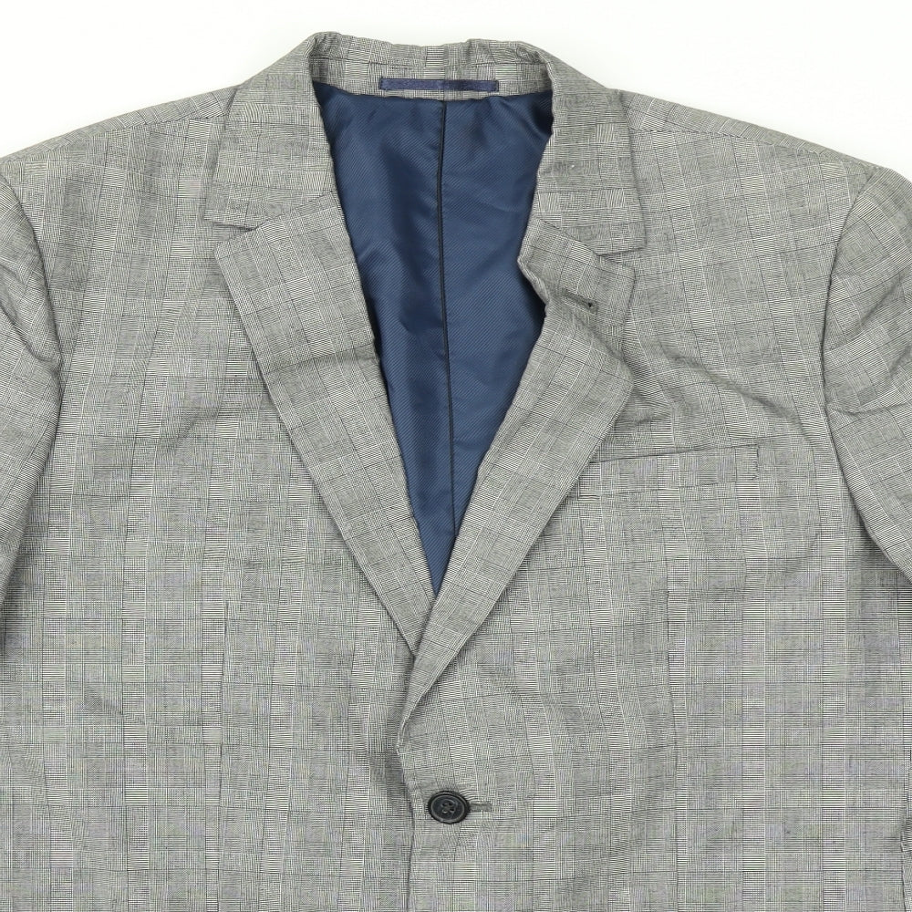 Jasper Conran Mens Grey Plaid  Jacket Blazer Size 40