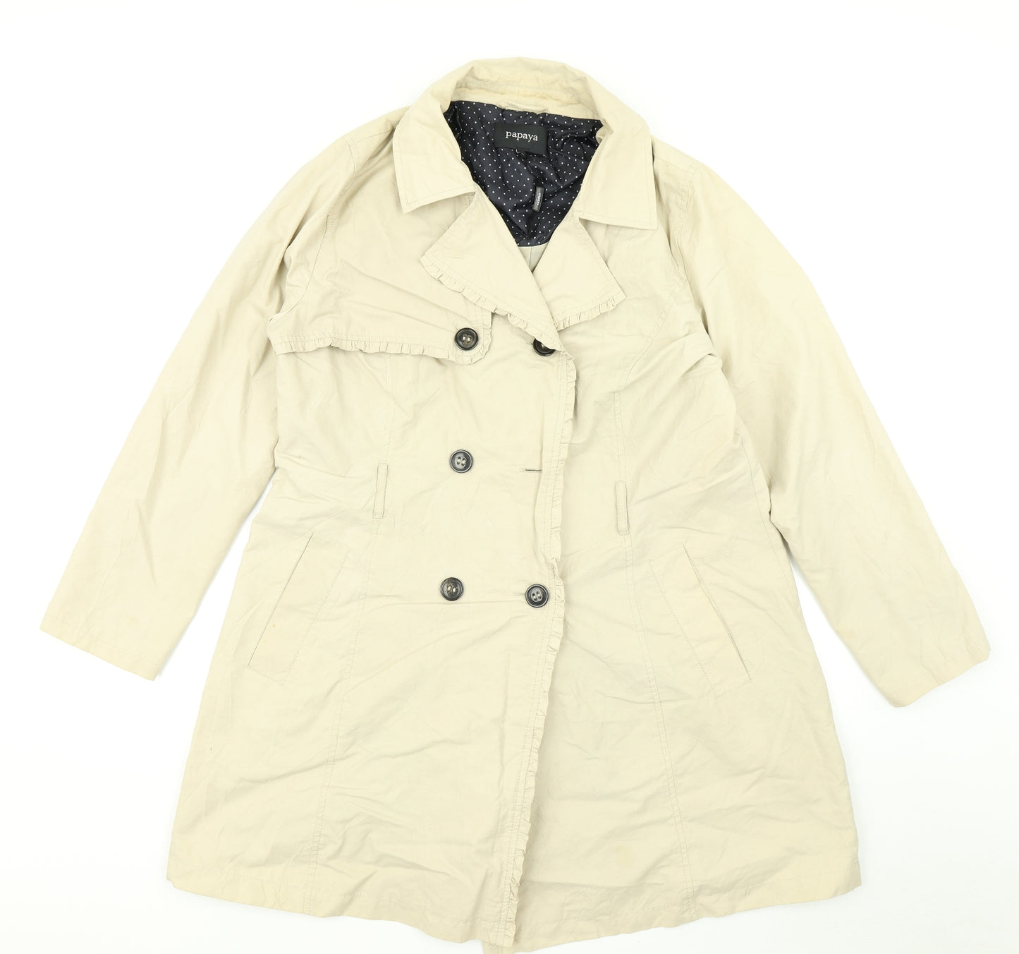 Papaya Womens Brown   Trench Coat Coat Size 20