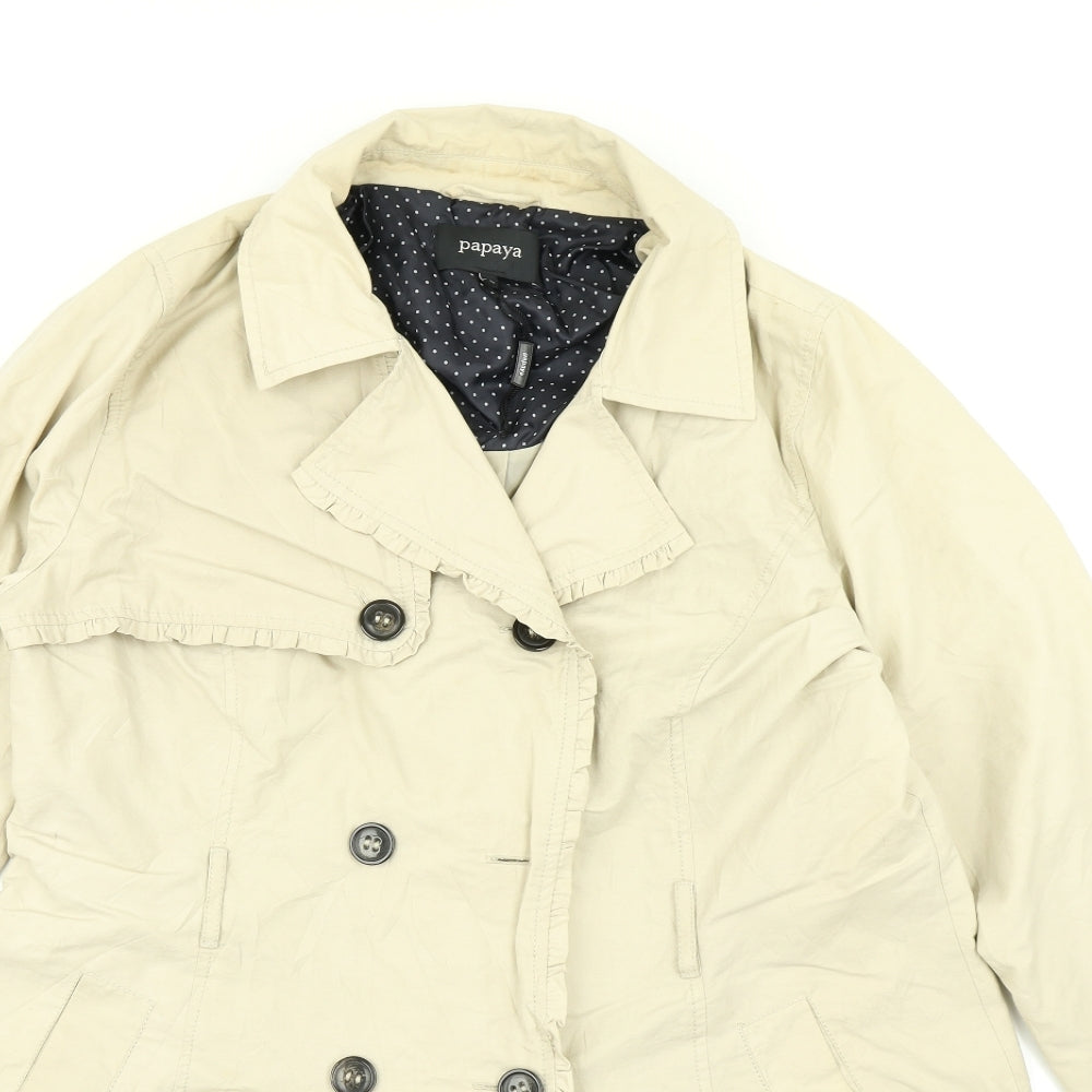 Papaya Womens Brown   Trench Coat Coat Size 20