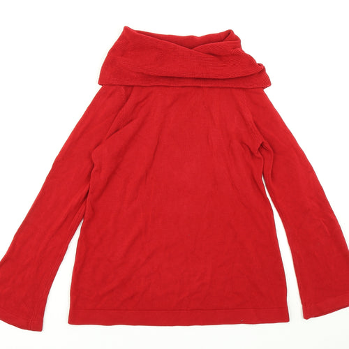 Marks & Spencer Womens Red  Knit Pullover Jumper Size 8