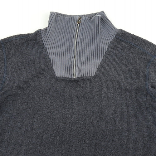 New Man Mens Blue  Knit Pullover Jumper Size M