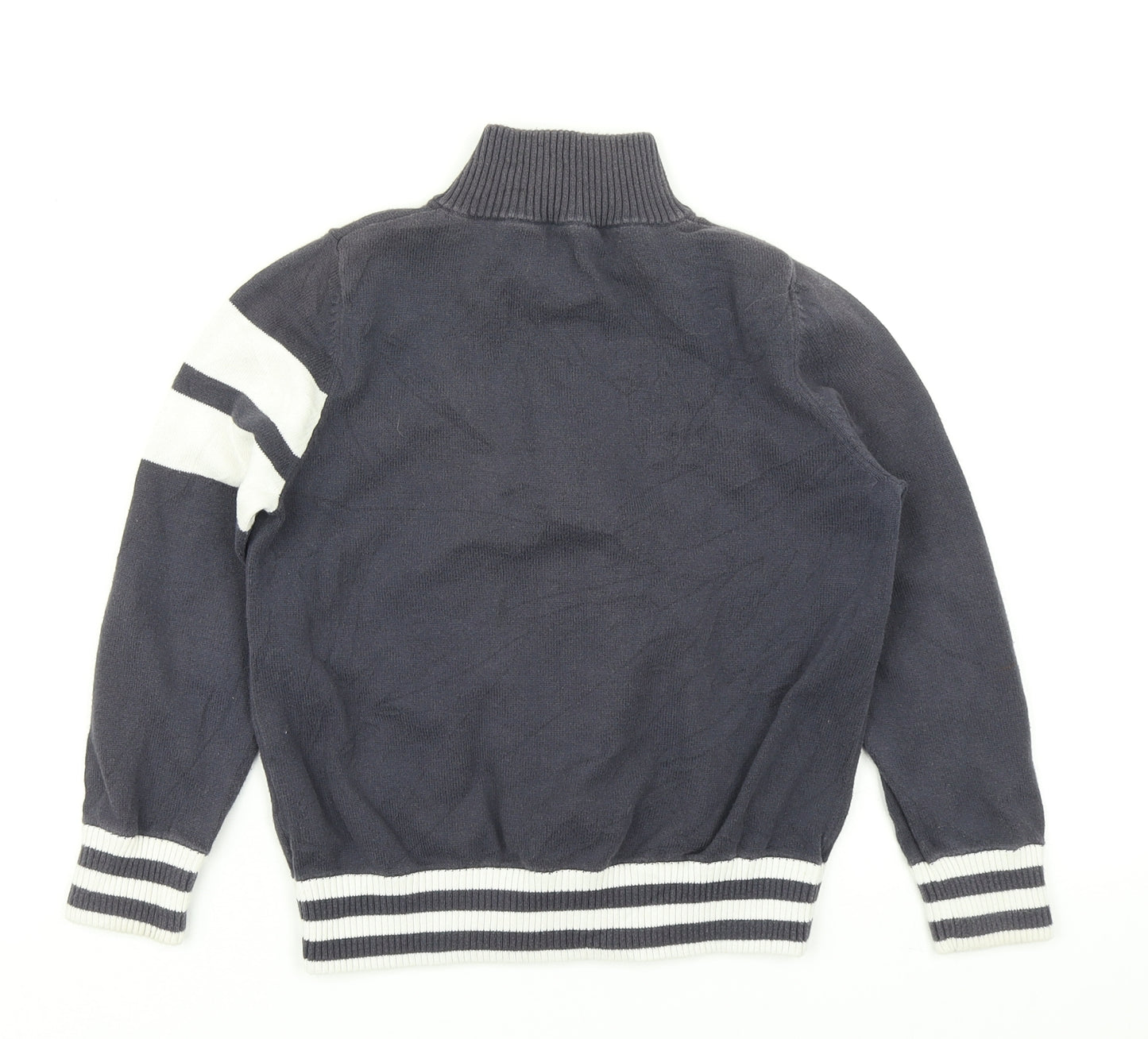 United Colors of Benetton Boys Blue Colourblock Knit Jacket  Size 6 Years