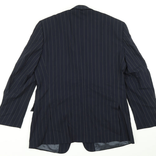 Carl Gross Mens Black Striped  Jacket Blazer Size 38