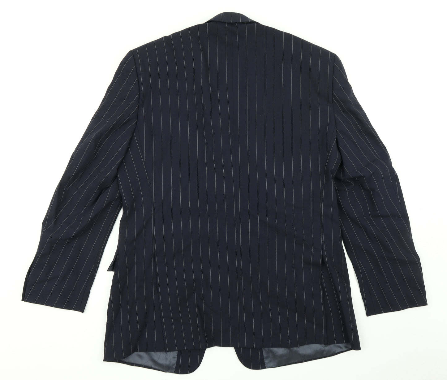Carl Gross Mens Black Striped  Jacket Blazer Size 38