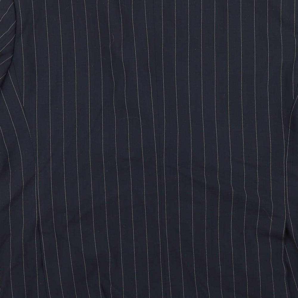 Carl Gross Mens Black Striped  Jacket Blazer Size 38