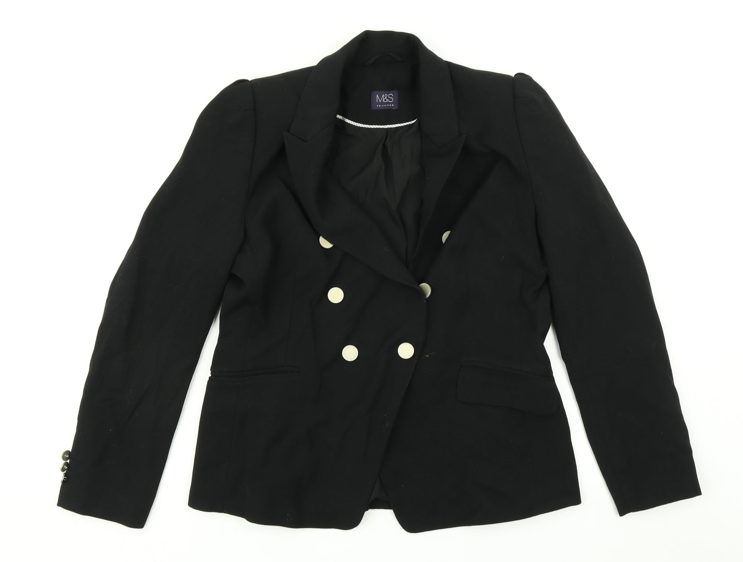 M&S Womens Black   Jacket Blazer Size 14
