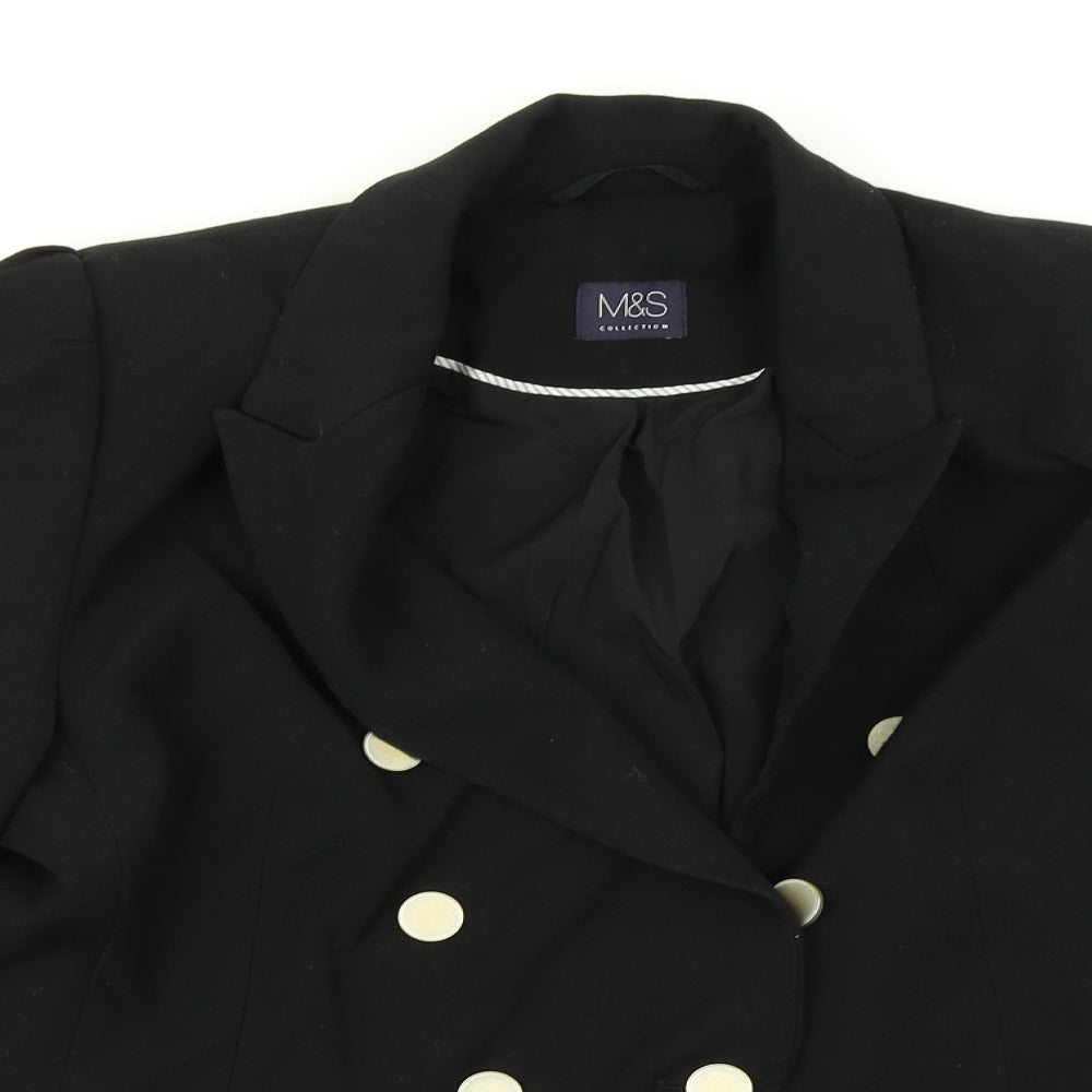 M&S Womens Black   Jacket Blazer Size 14
