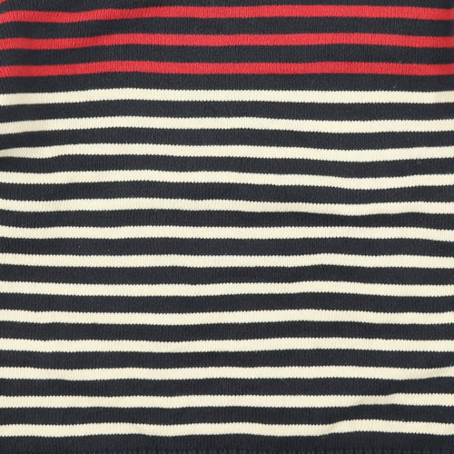 M&S Womens Blue Striped Knit Pullover Jumper Size 10