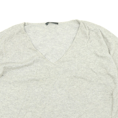 Emma Brendon Womens Grey  Knit Basic T-Shirt Size M