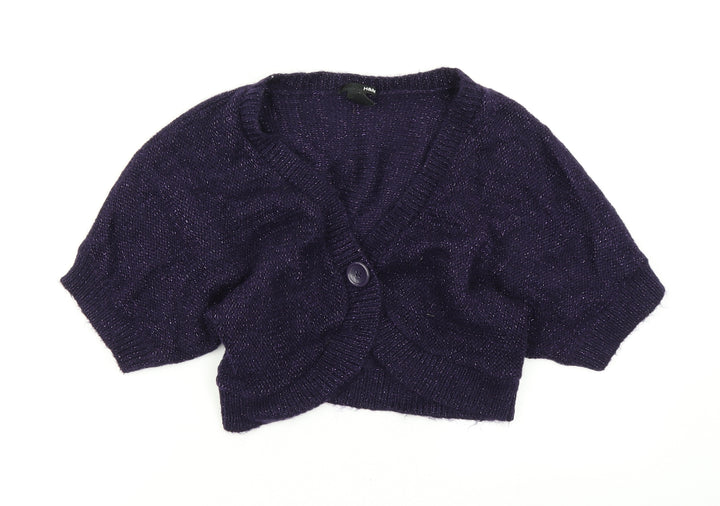 H&M Womens Purple  Knit Cardigan Jumper Size L
