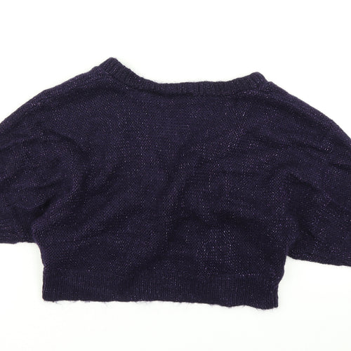 H&M Womens Purple  Knit Cardigan Jumper Size L