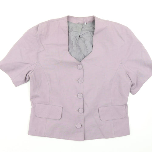 Classics Womens Purple   Jacket Blazer Size 14