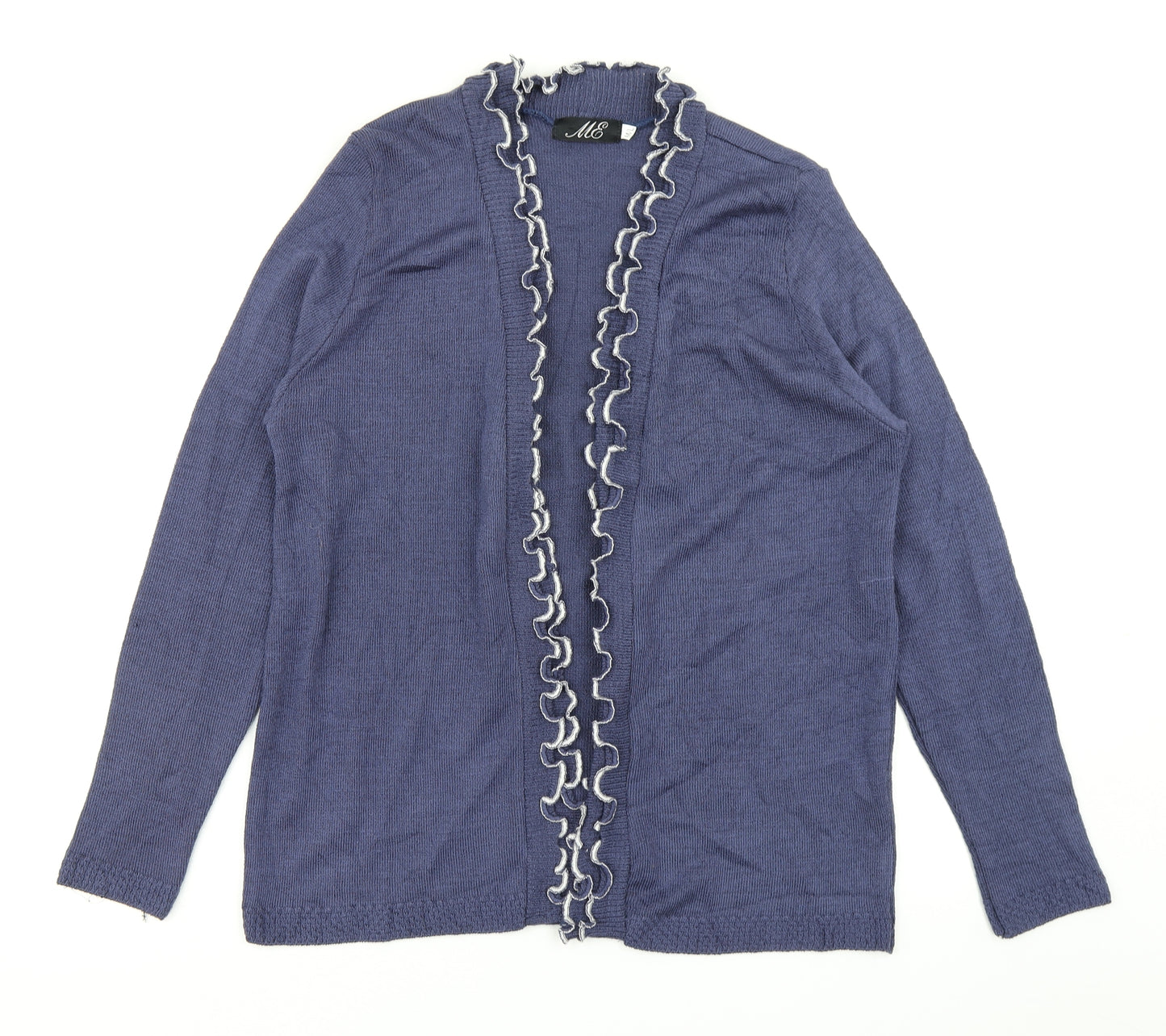 ME Womens Blue  Knit Cardigan Jumper Size M