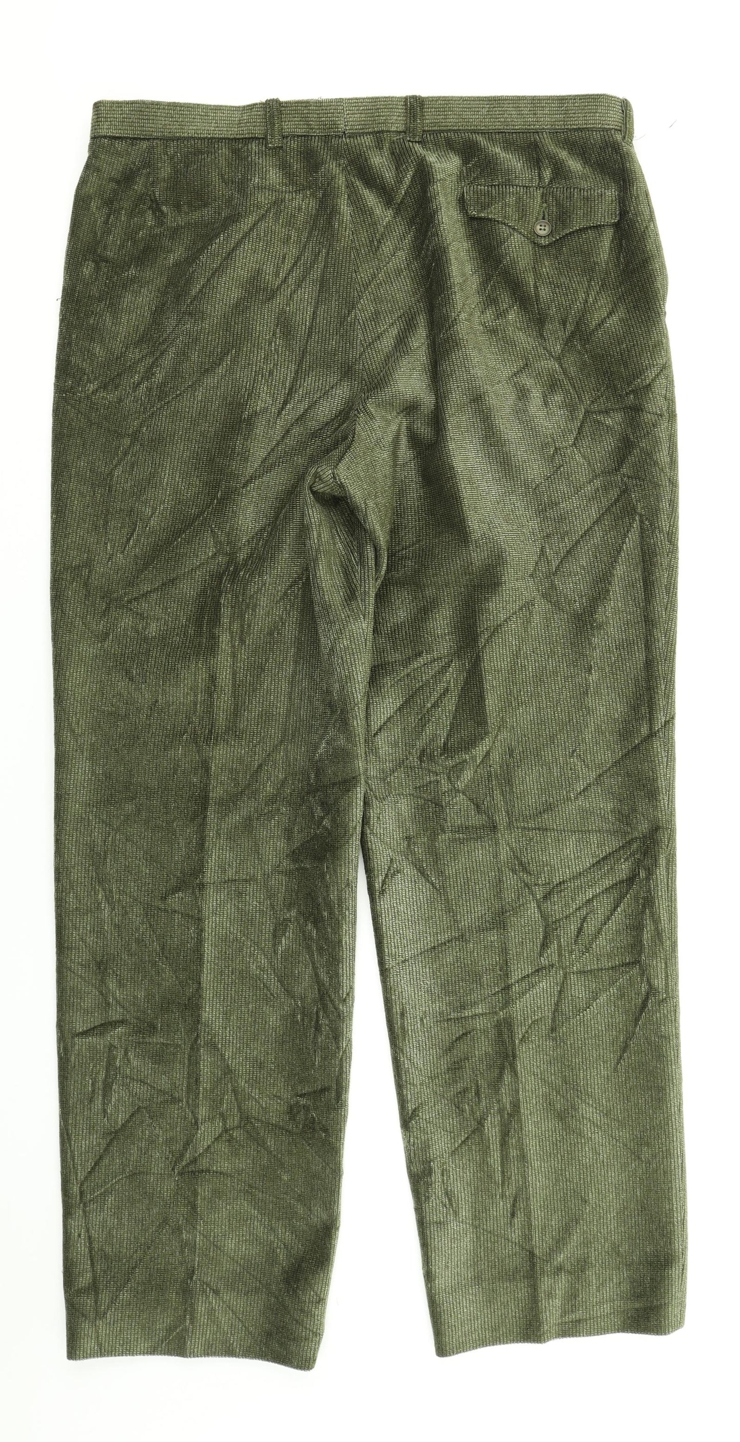 Lapidus Mens Green  Corduroy Dress Pants Trousers Size 38 in L30 in