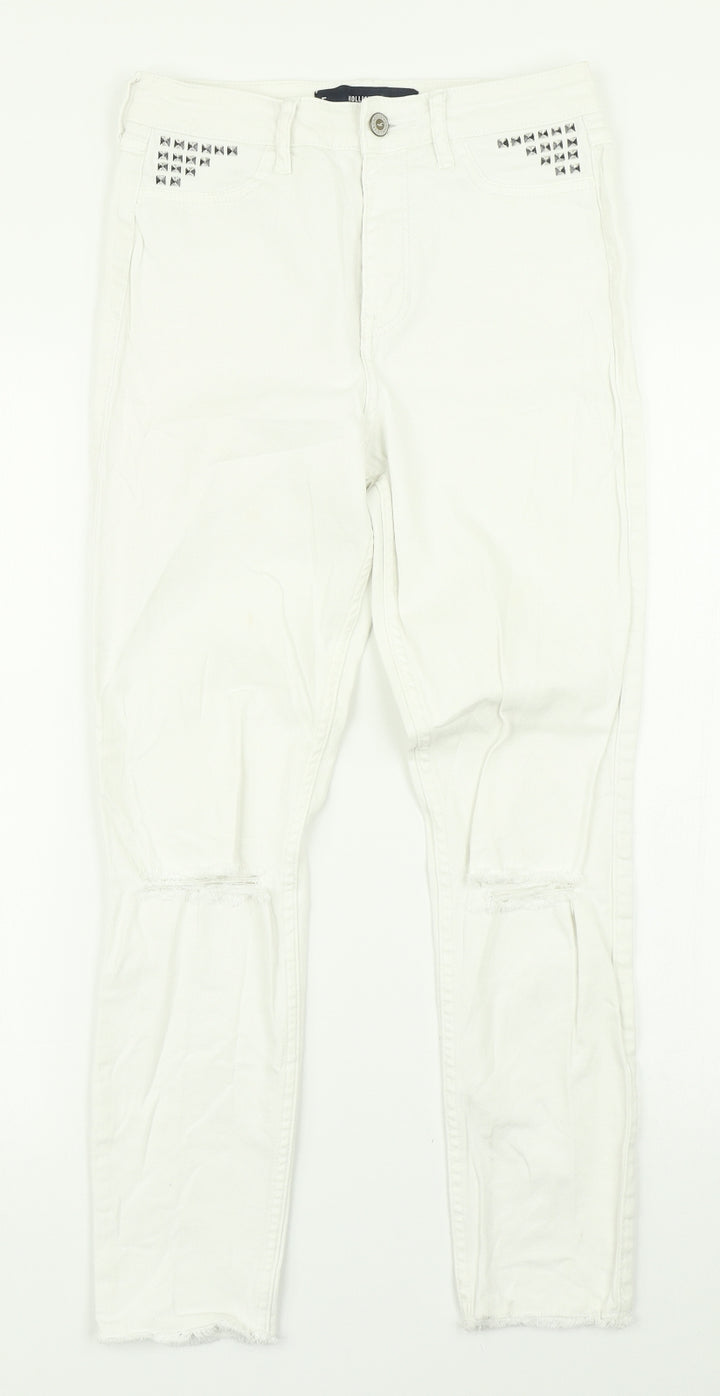 Hollister Womens White  Denim Skinny Jeans Size 27 in L25 in