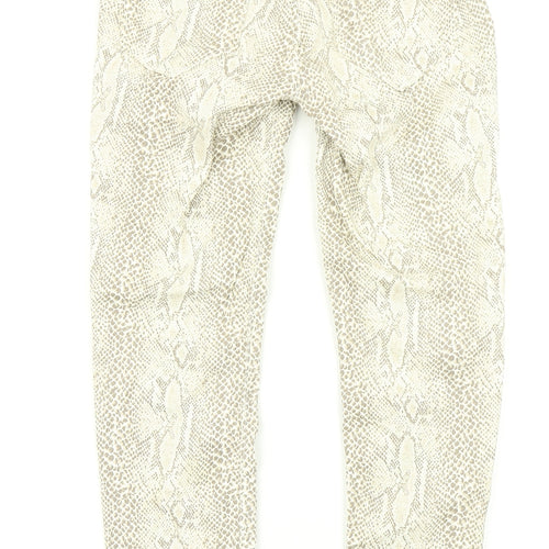 River Island Womens Brown Animal Print Denim Skinny Jeans Size 6 L22 in