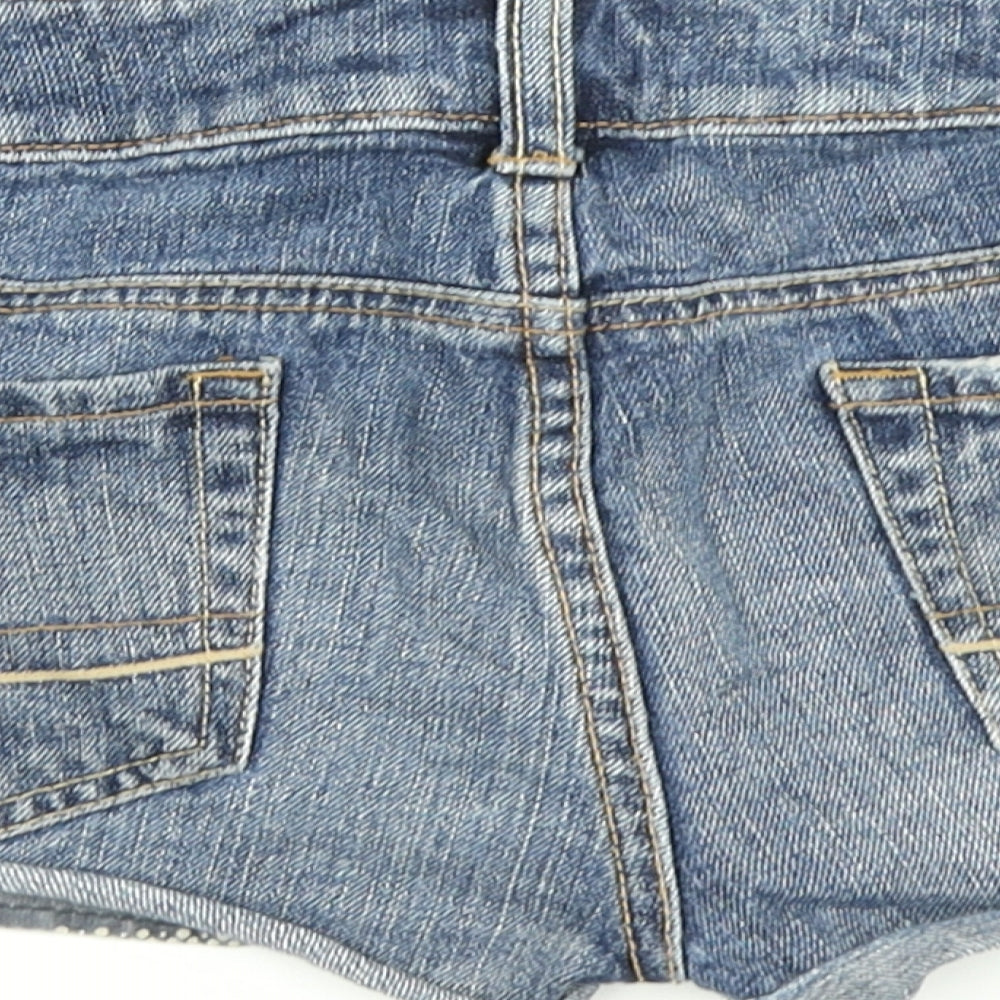 American Eagle Womens Blue  Denim Hot Pants Shorts Size 4