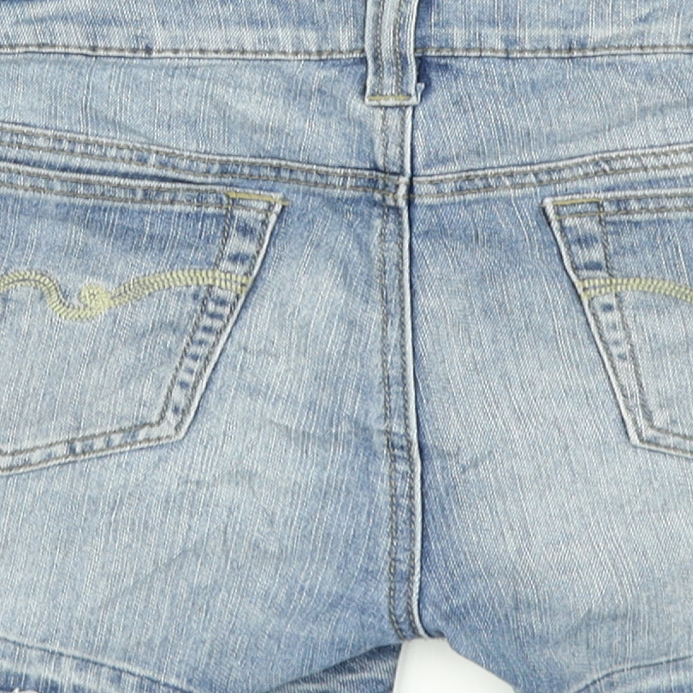 George Womens Blue  Denim Hot Pants Shorts Size 14