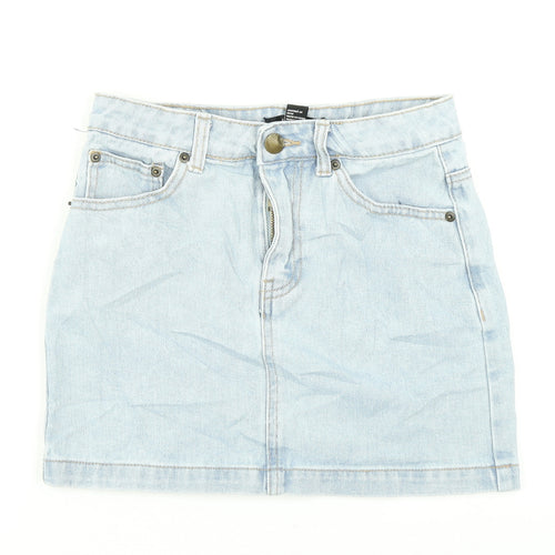 FOREVER 21 Womens Blue  Denim A-Line Skirt Size S