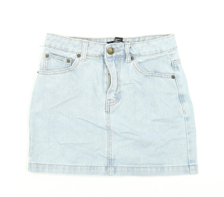 FOREVER 21 Womens Blue Denim A-Line Skirt Size S