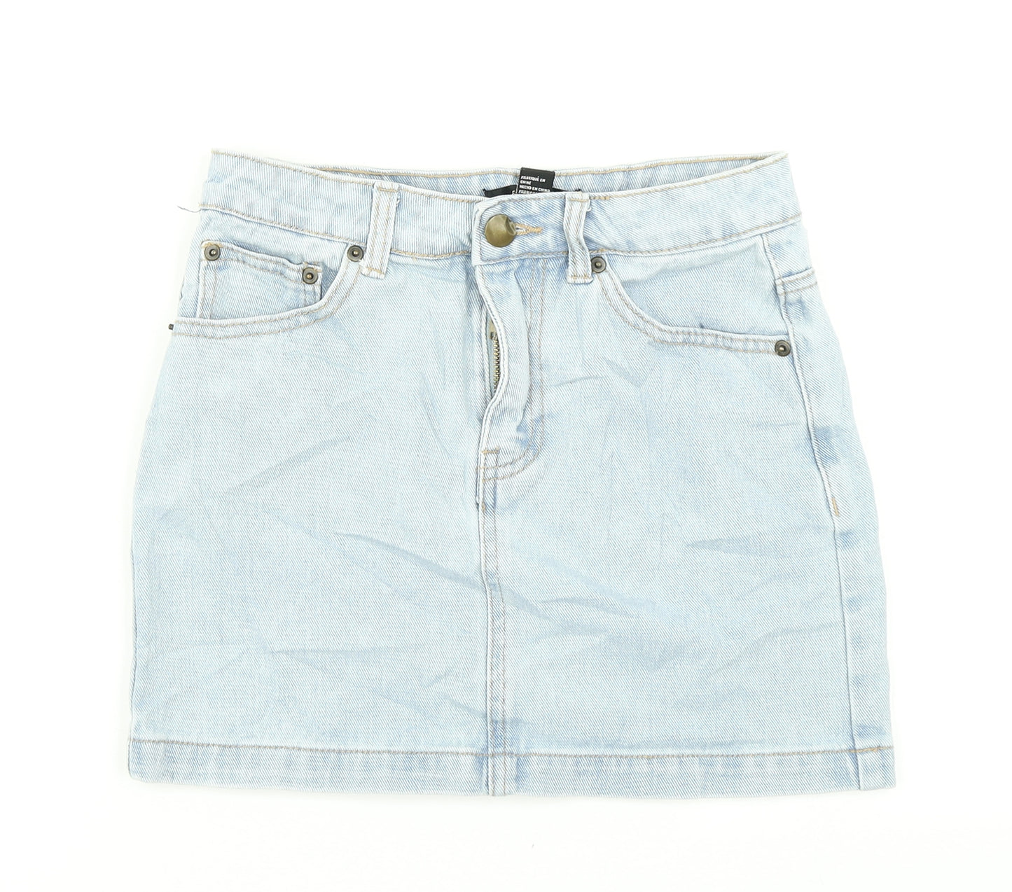 FOREVER 21 Womens Blue  Denim A-Line Skirt Size S