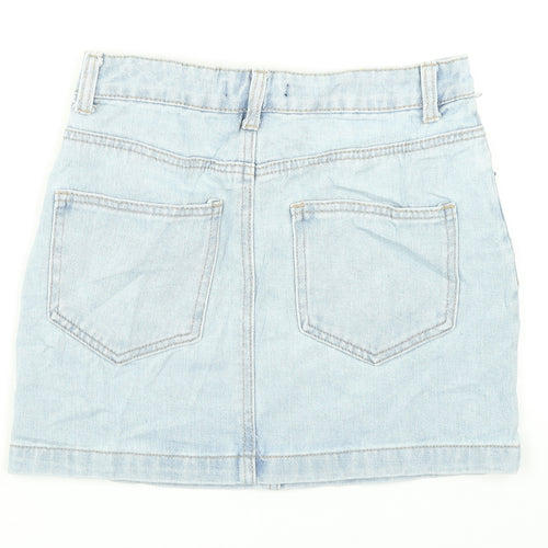 FOREVER 21 Womens Blue  Denim A-Line Skirt Size S