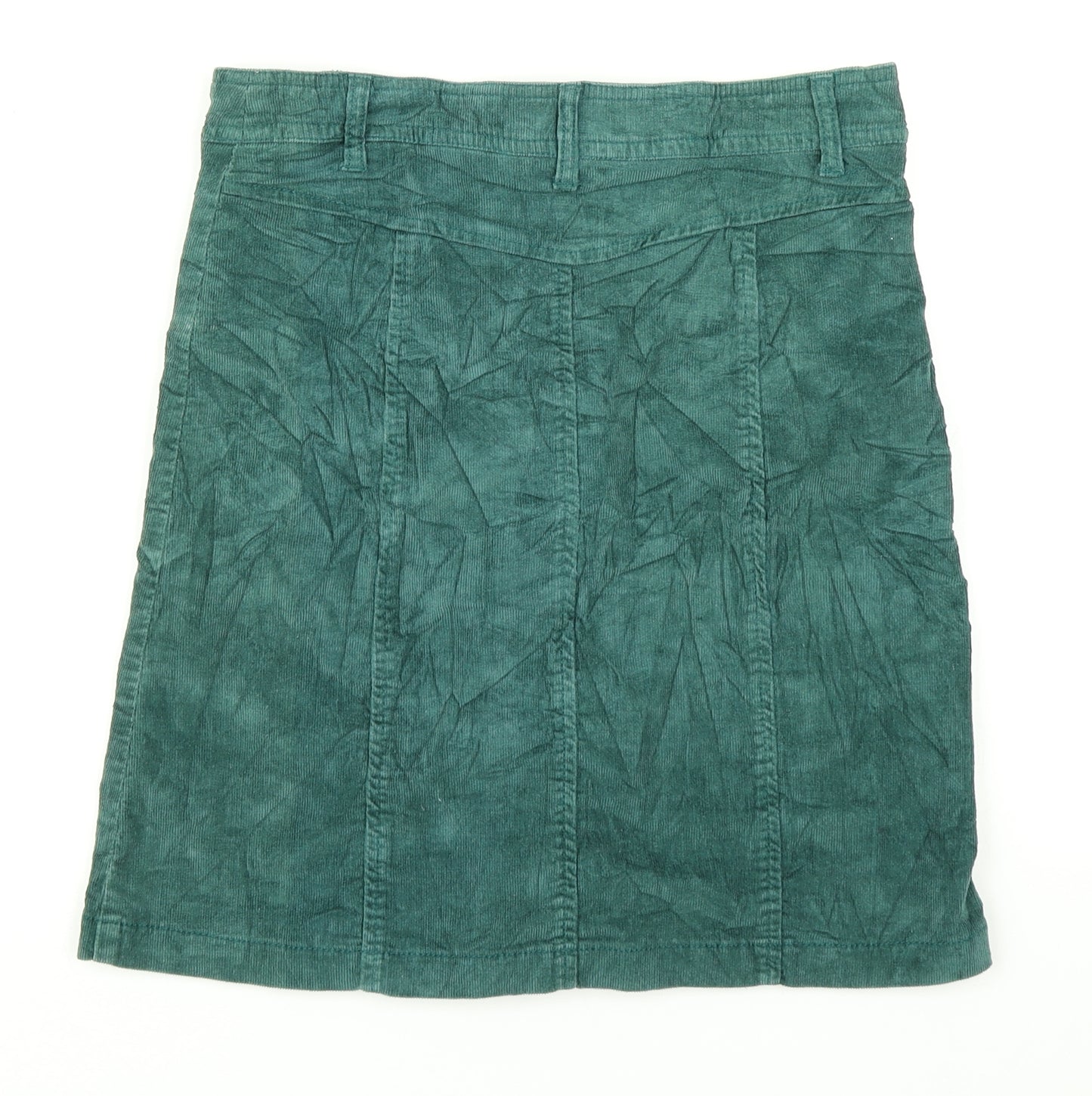 Denim Co Womens Green  Corduroy A-Line Skirt Size 8