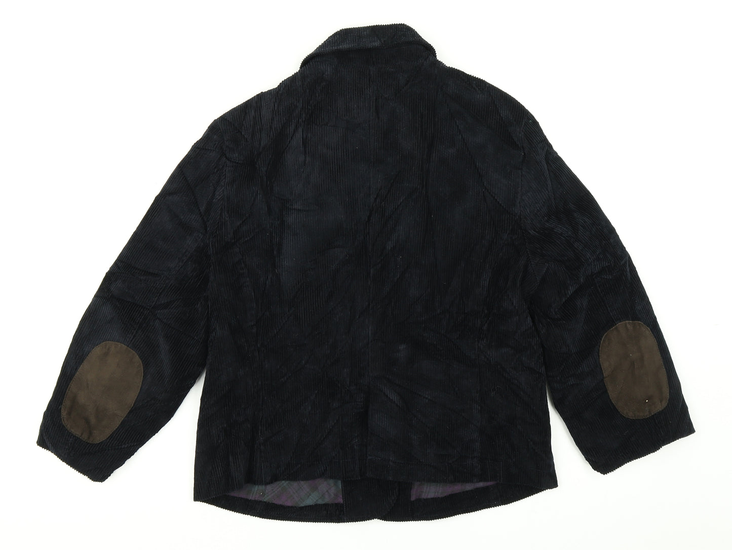 Indigo Womens Blue  Corduroy Jacket Blazer Size 12