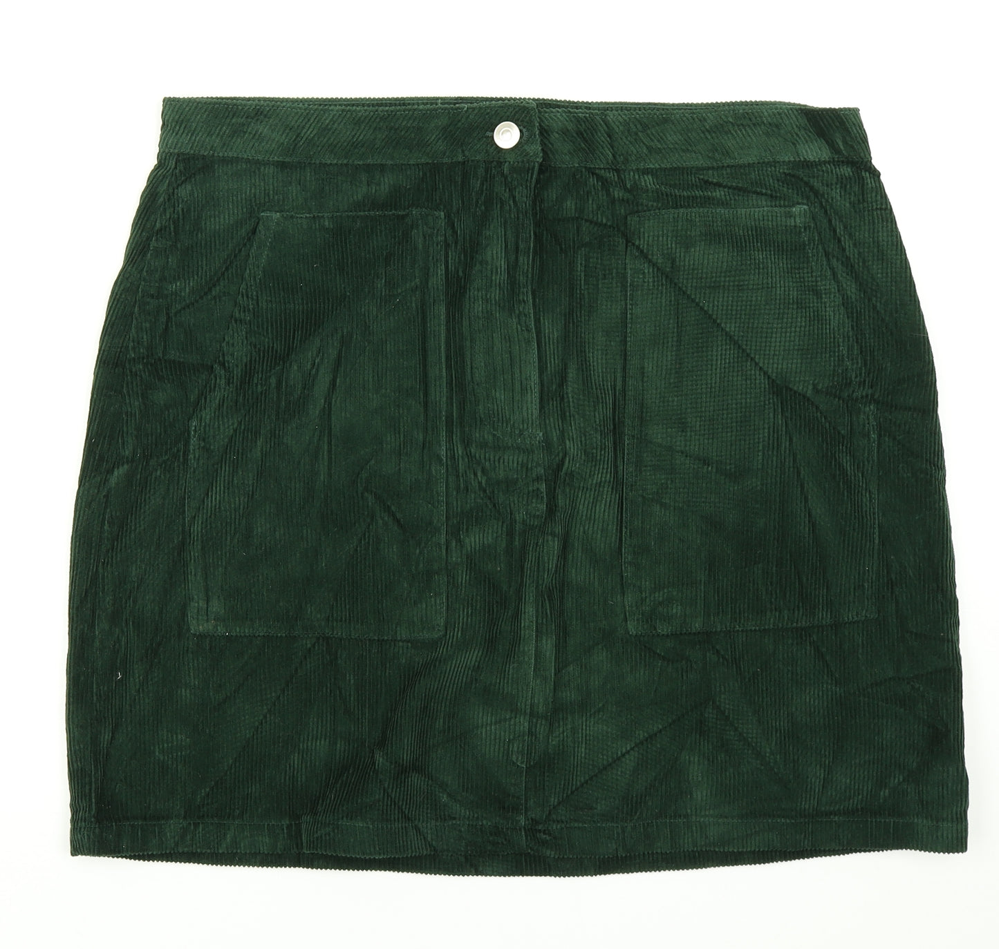 Papaya Womens Green  Corduroy A-Line Skirt Size 18