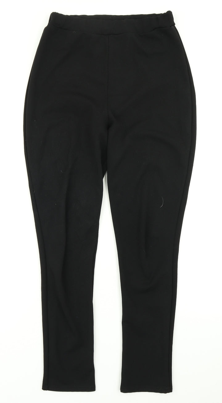 Boohoo Womens Black Dress Pants Trousers Size 10 L25 in