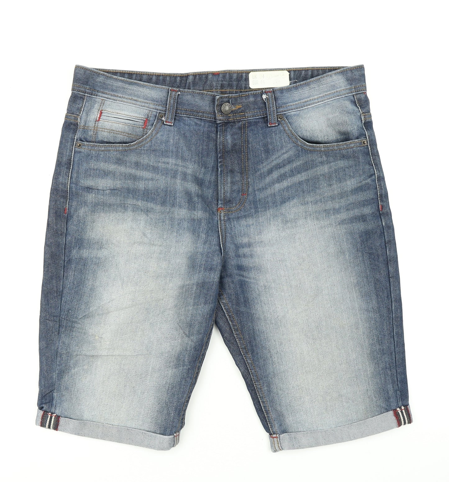 Denim Co Mens Blue  Denim Cargo Shorts Size 34 in