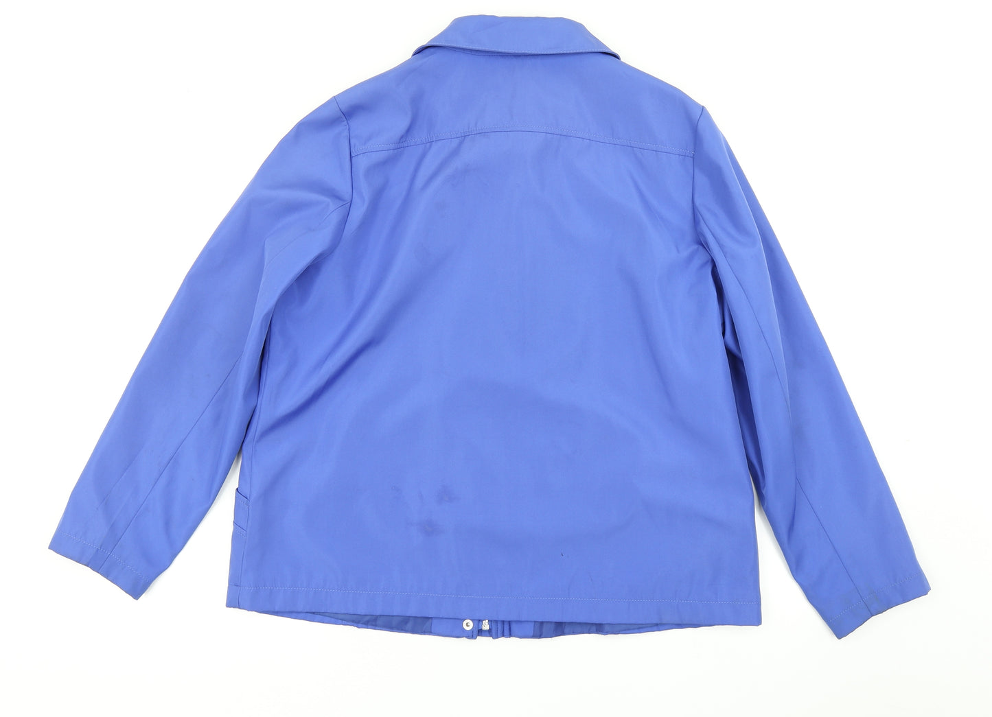 BM Collection Womens Blue   Rain Coat Coat Size M