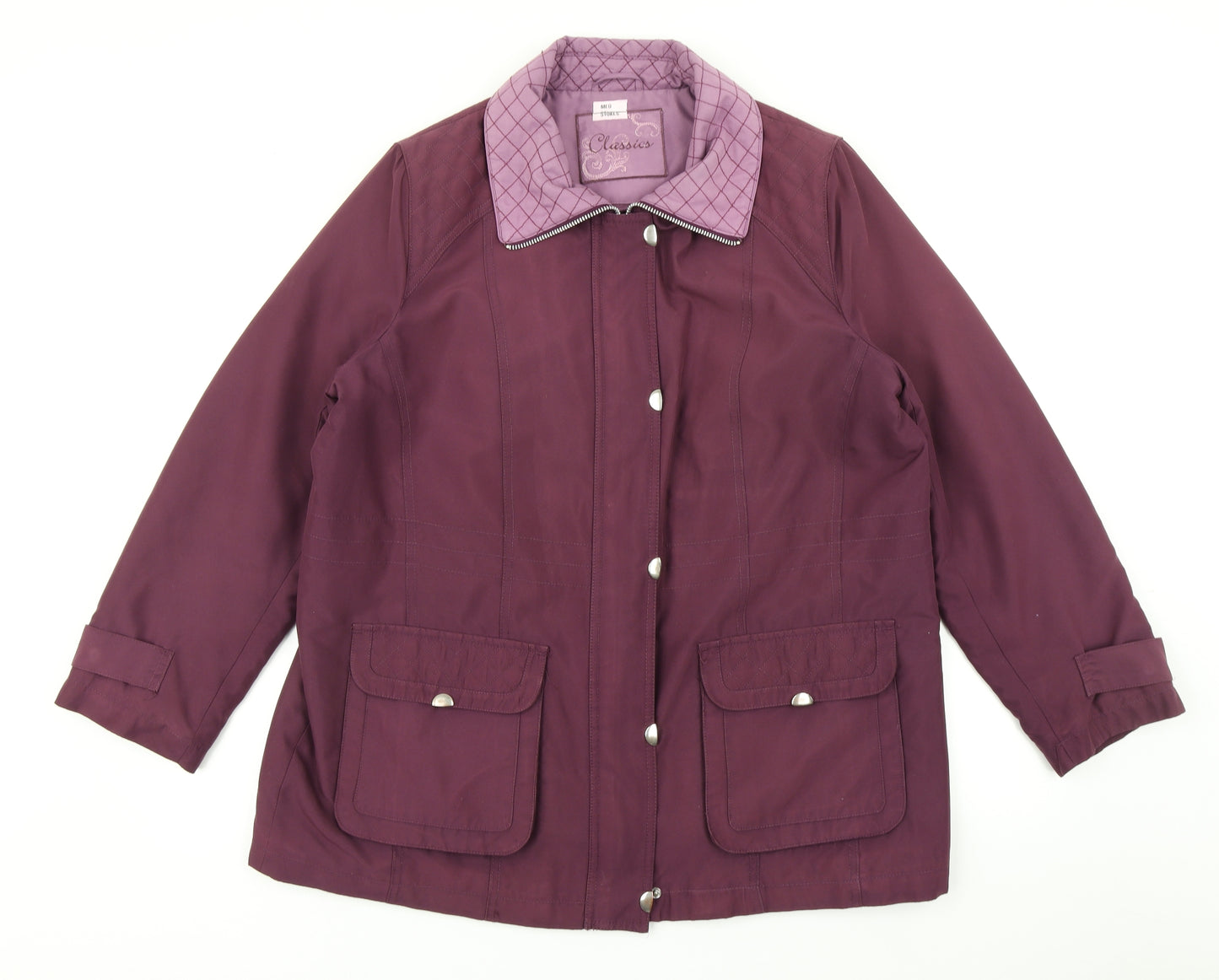 BM Womens Purple   Pea Coat Coat Size M