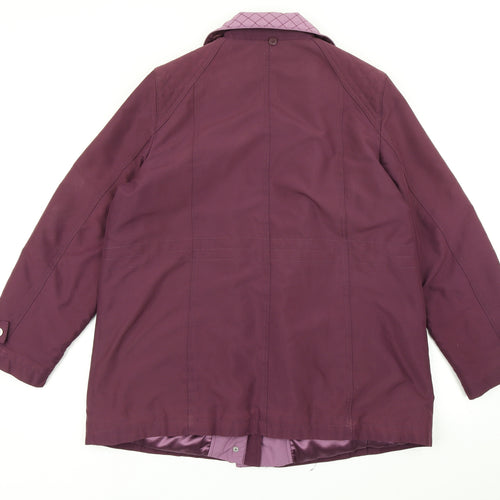 BM Womens Purple   Pea Coat Coat Size M