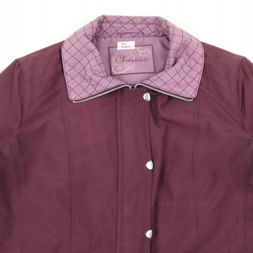 BM Womens Purple   Pea Coat Coat Size M